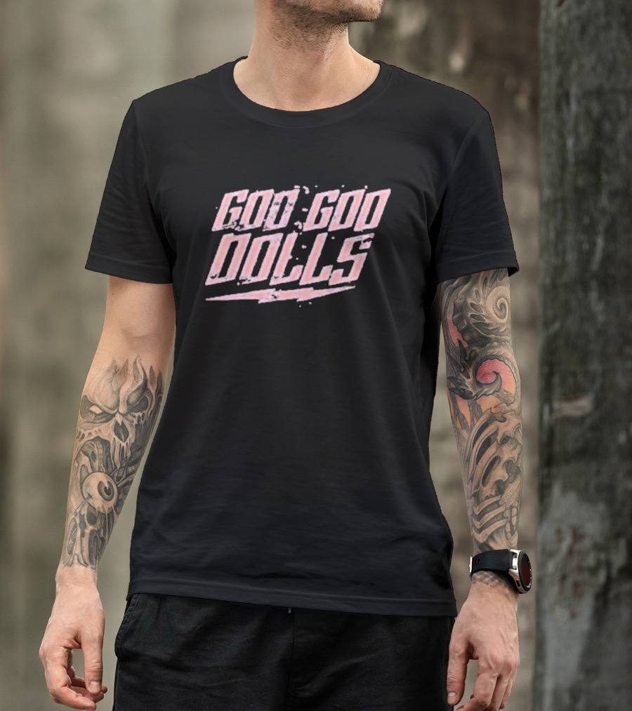 Goo Goo Dolls Lightning Logo Pink T-Shirt