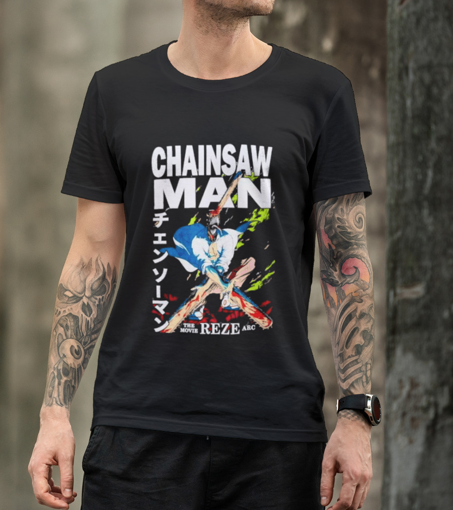 Chainsaw Man Movie Reze Arc Splatter Bold Japanese T-Shirt