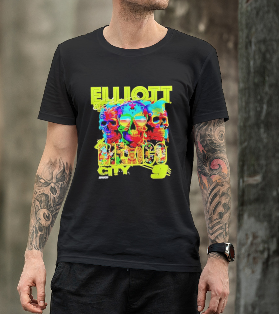 Elliott Mexico City Multicolor Skull T-Shirt