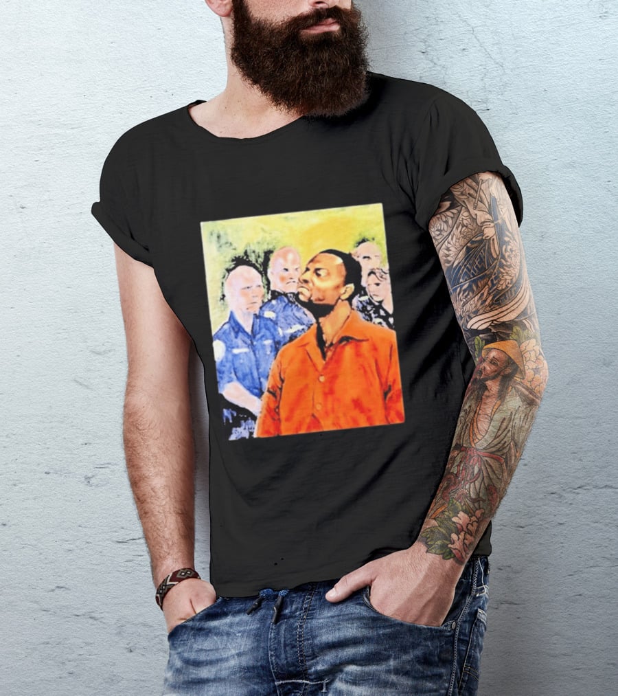 Rodney Hilton Jr Cloutfishing Artwork With Police Officers T-Shirt