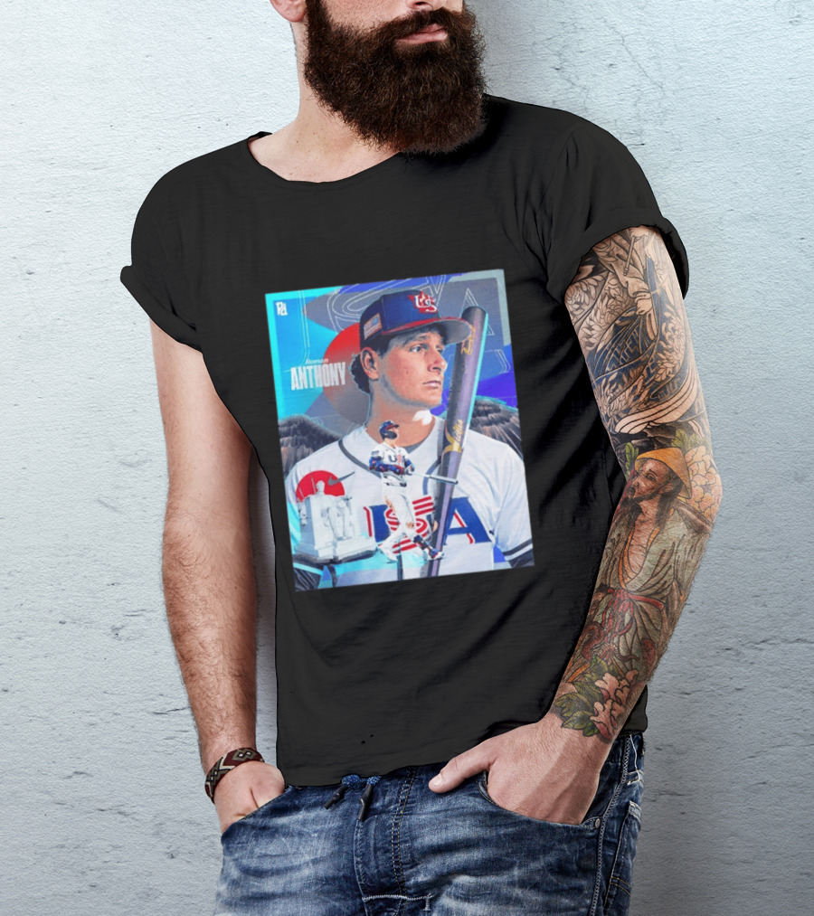 Roman Anthony USA Baseball 2026 World Baseball Classic Team Player T-Shirt