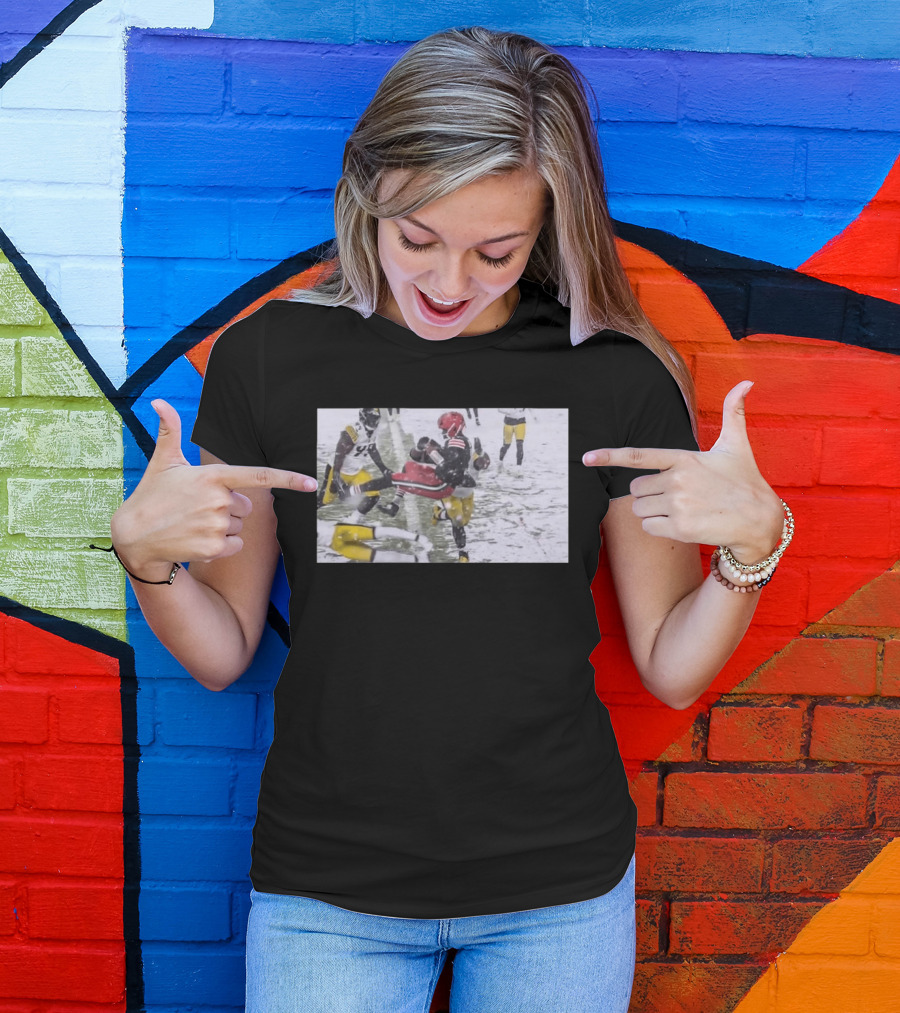 Jameis Winston Cleveland Browns Snow Game Touchdown Action T-Shirt