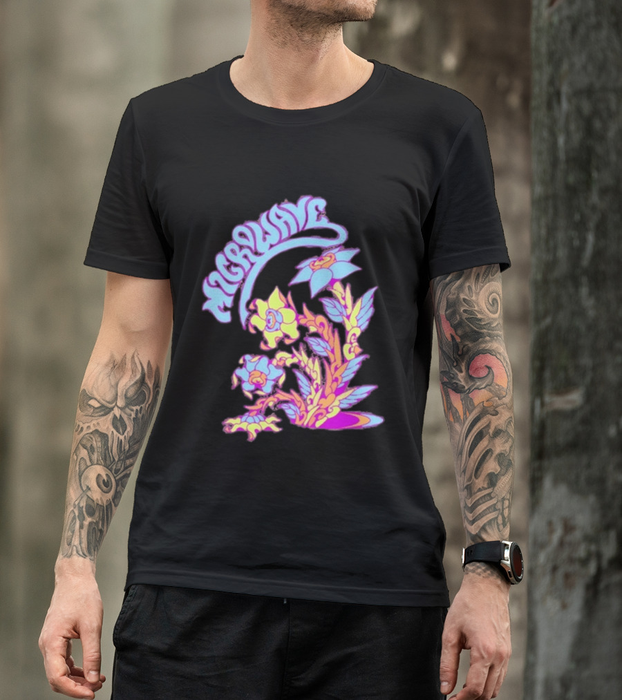 Microwave Psychedelic Floral T-Shirt