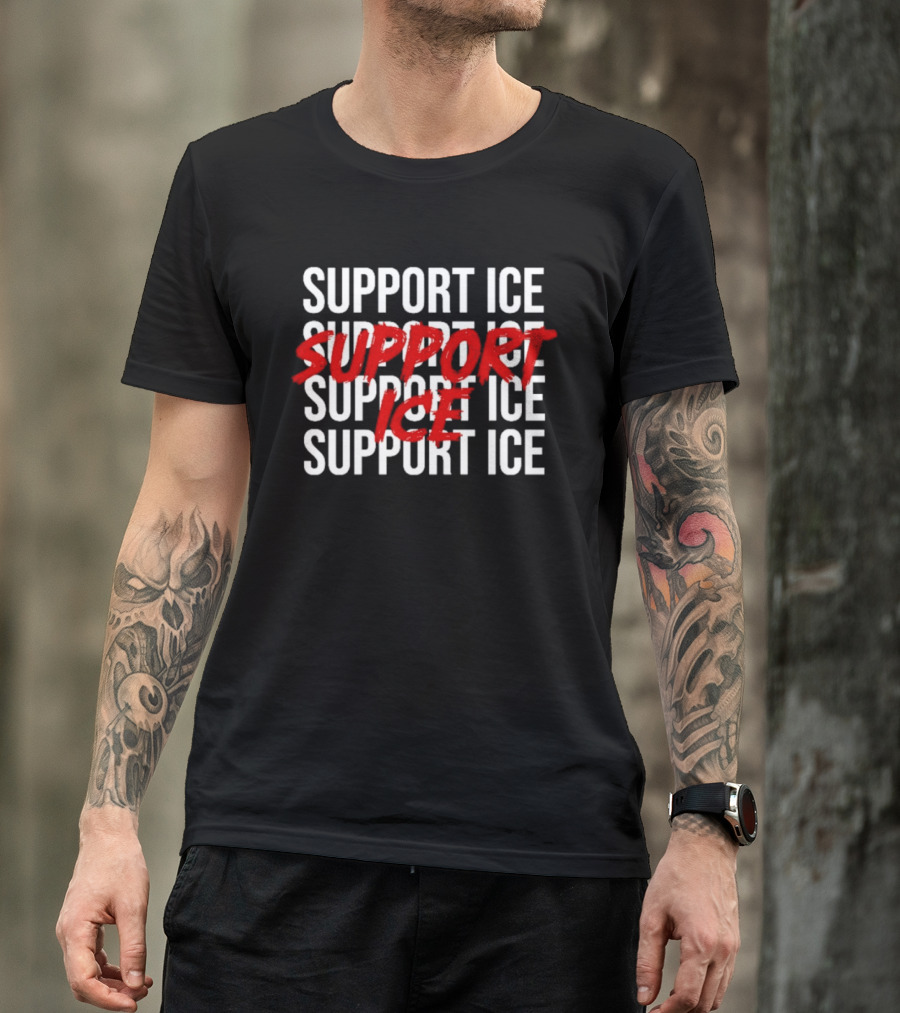 Support Ice Bold Statement Repeated T-Shirt