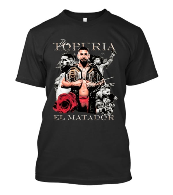 Topuria El Matador Ilia UFC Fighter With Championship Belt Concept T-Shirt