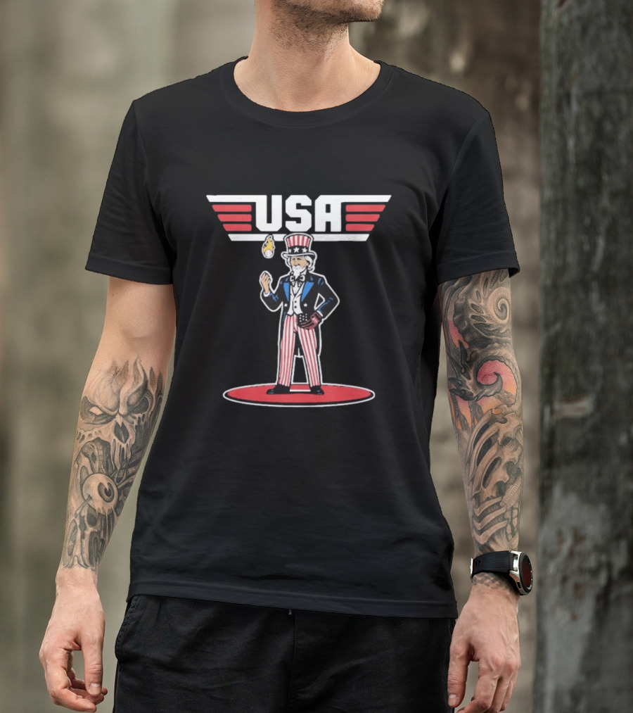 Uncle Sam USA 2026 World Baseball Classic Flameball T-Shirt