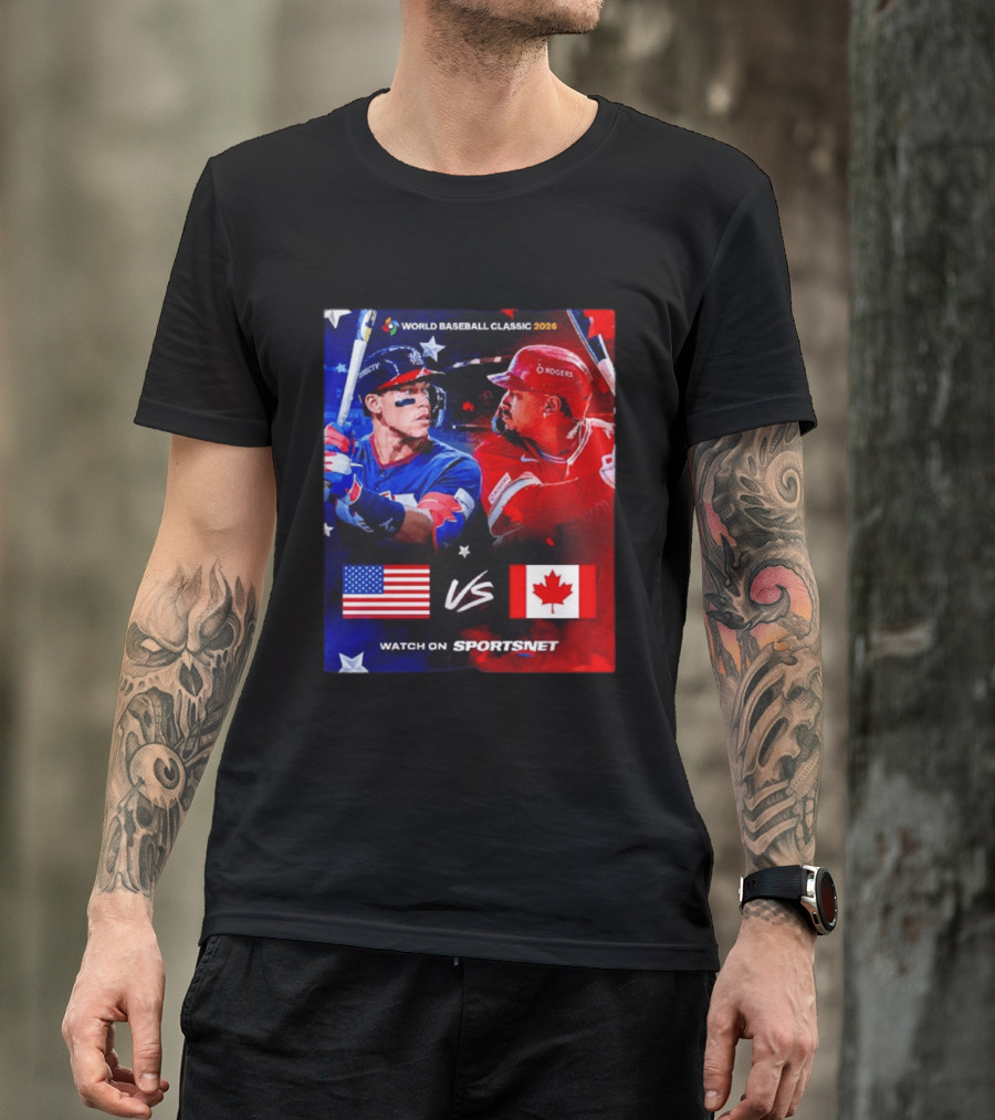 World Baseball Classic 2026 USA Vs Canada Sportsnet Event T-Shirt