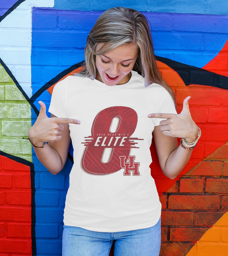 2026 NCAA Men's Elite 8 Houston Cougars UH T-Shirt