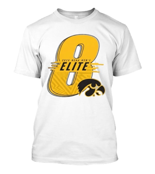 2026 NCAA Men's Elite 8 Iowa Hawkeyes Fan Gear T-Shirt