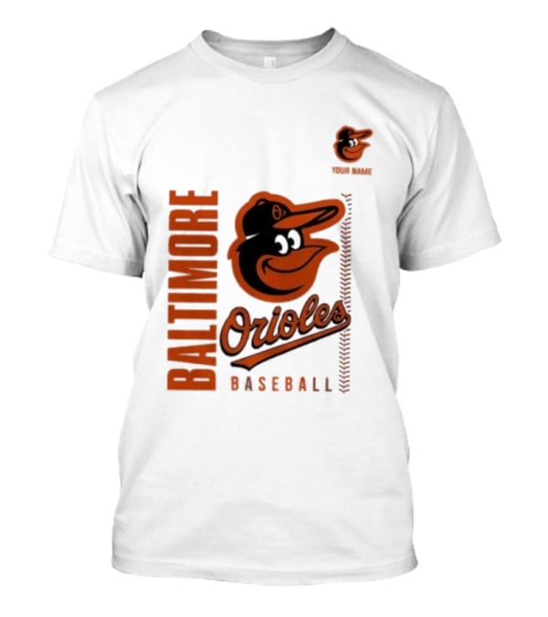 Baltimore Orioles Baseball Team Logo With Mascot Bird T-Shirt