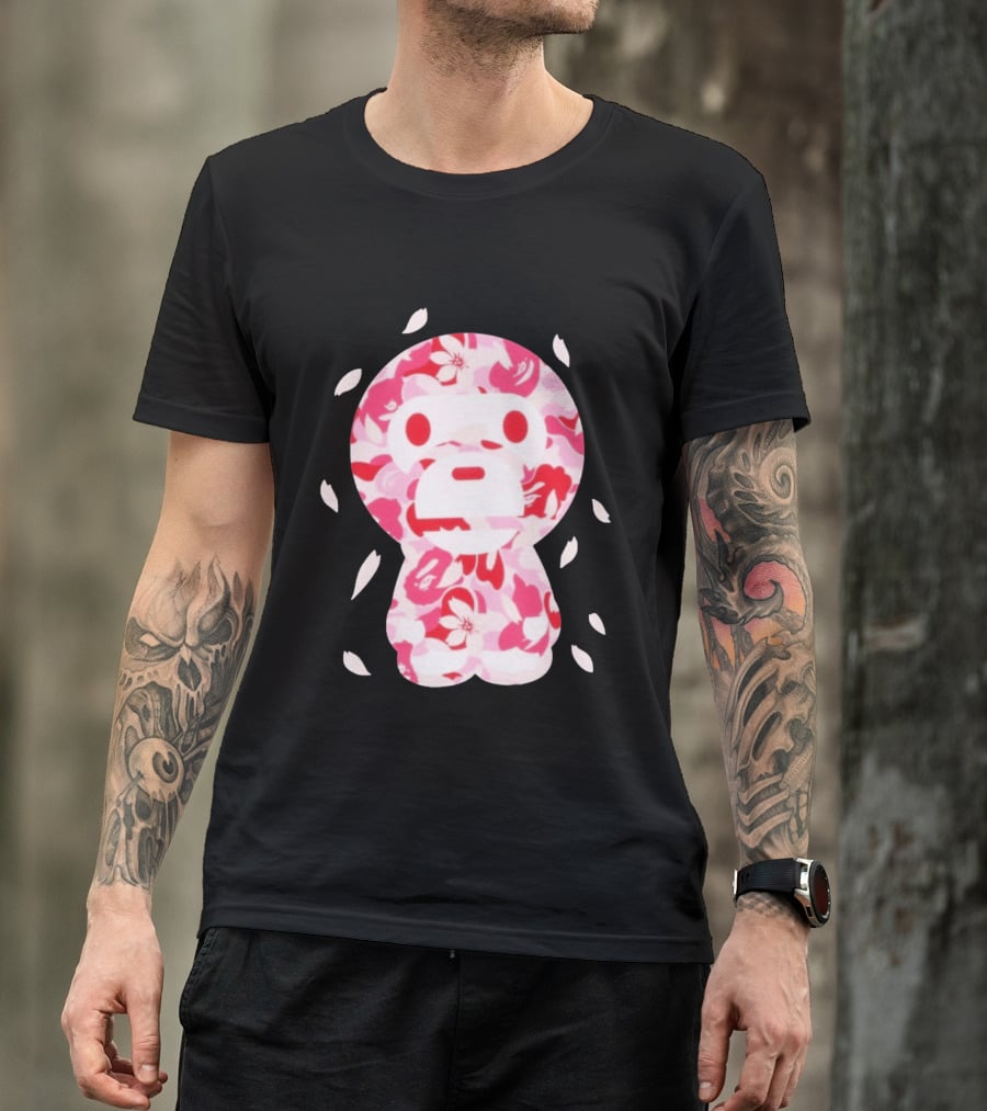 Abc Sakura Camo Baby Milo Cropped Blossom Series T-Shirt