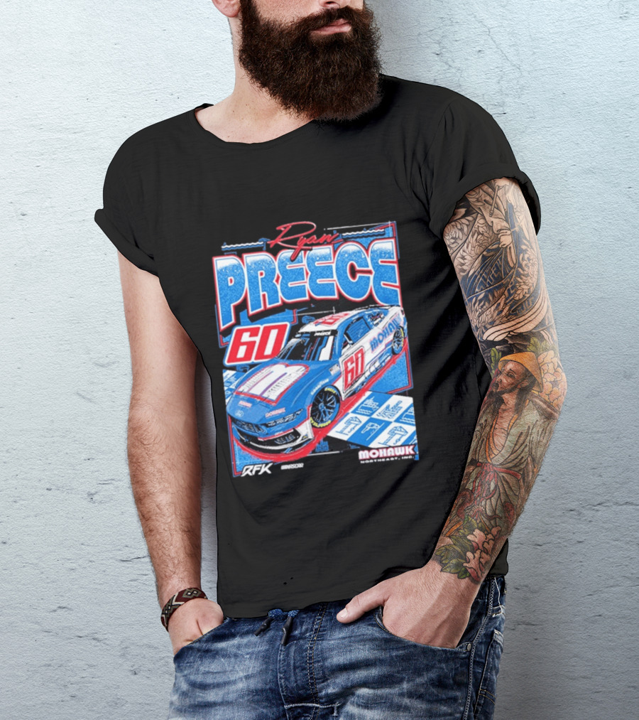 Ryan Preece 2025 Mohawk RFK 60 NASCAR Racing Car T-Shirt