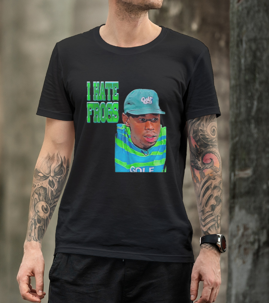 Tyler The Creator I Hate Frogs Meme Golf Hat Striped T-Shirt