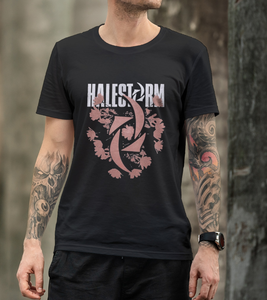 Halestorm Bouquet Pink Floral Band Symbol Impericon T-Shirt