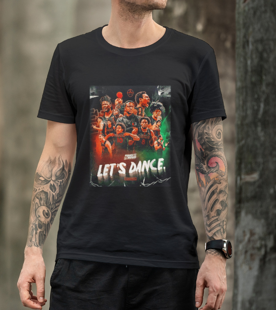 Miami Hurricanes Basketball Let's Dance March Madness Players T-Shirt