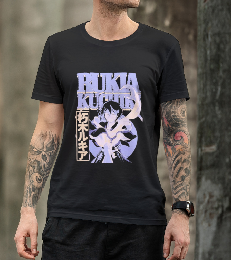 Bleach Rukia Kuchiki Anime Character Illustration Japanese T-Shirt