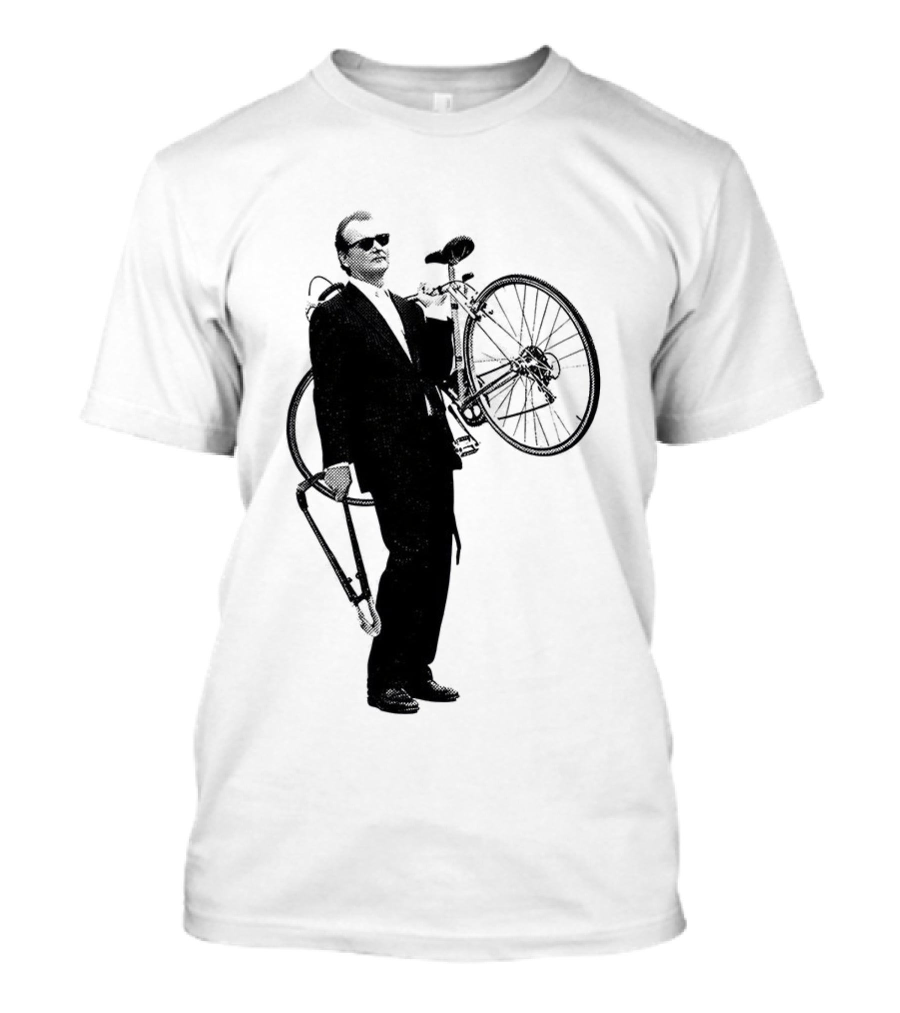 Bill Murray Rushmore Wes Anderson Tribute Cyclist T-Shirt