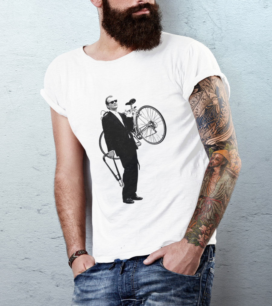 Bill Murray Rushmore Wes Anderson Tribute Cyclist T-Shirt
