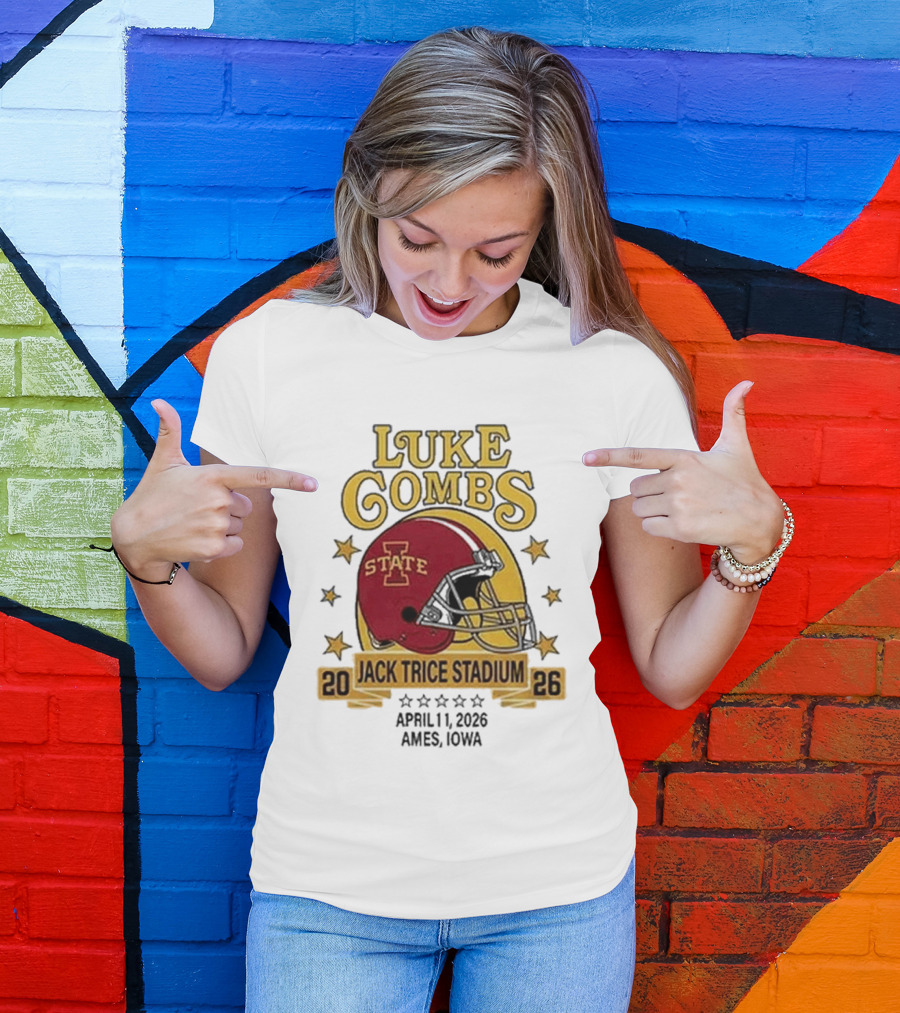 Luke Combs Iowa State Cyclones Jack Trice Stadium April 1 2026 Ames Iowa T-Shirt