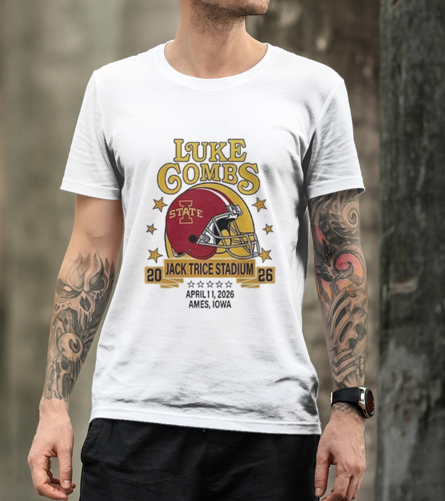 Luke Combs Iowa State Cyclones Jack Trice Stadium April 1 2026 Ames Iowa T-Shirt