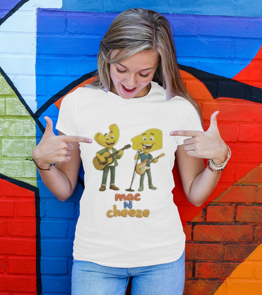 Nashville Predators Mac N Cheese Characters Guitar Duo T-Shirt