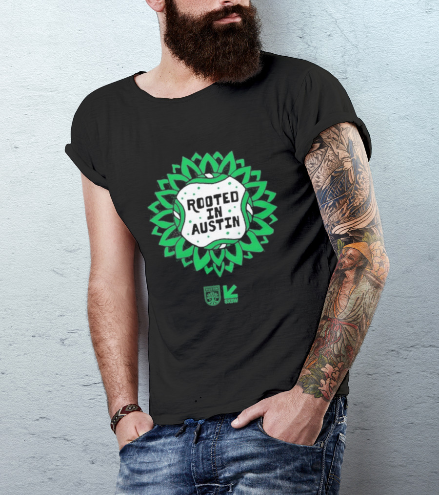 Rooted In Austin Austin FC SXSW Collaboration T-Shirt