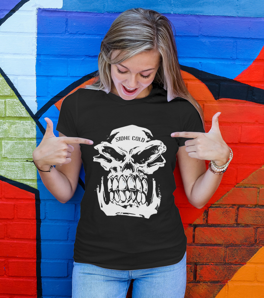 Stone Cold Steve Austin Hellraiser Skull Snow Wash T-Shirt