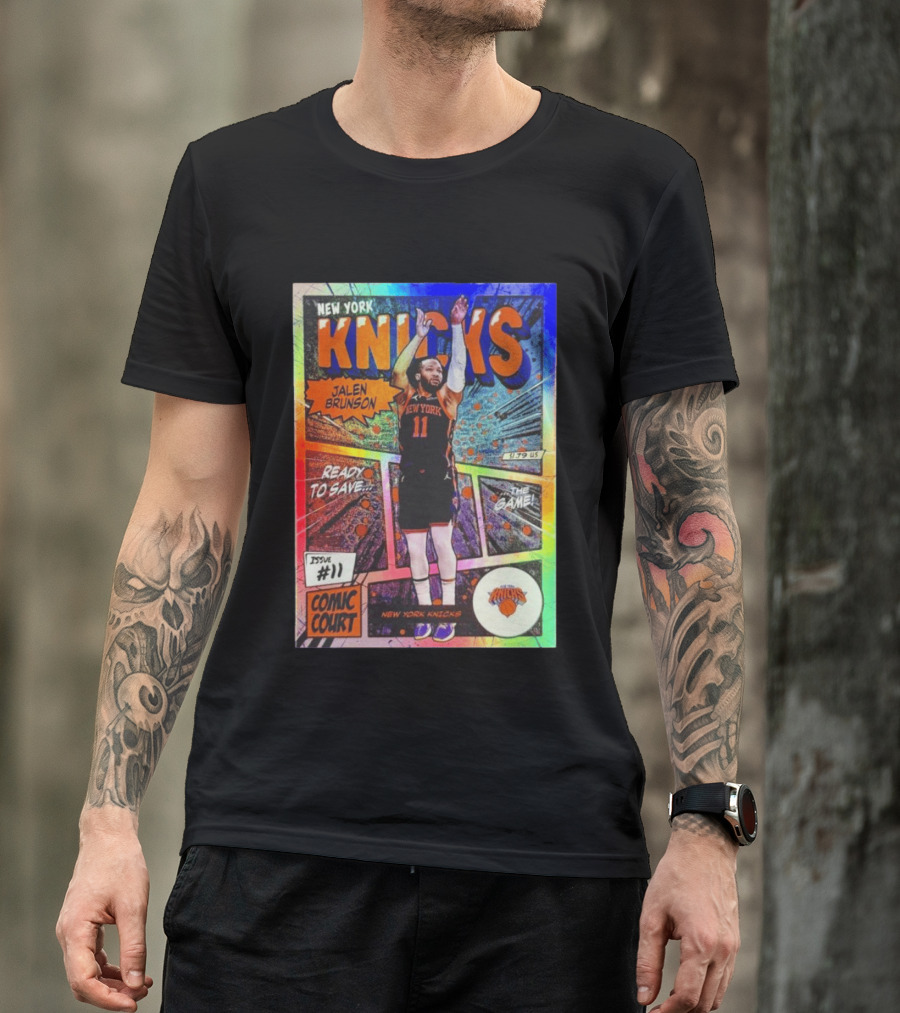 New York Knicks Jalen Brunson Comic Court Issue 11 T-Shirt