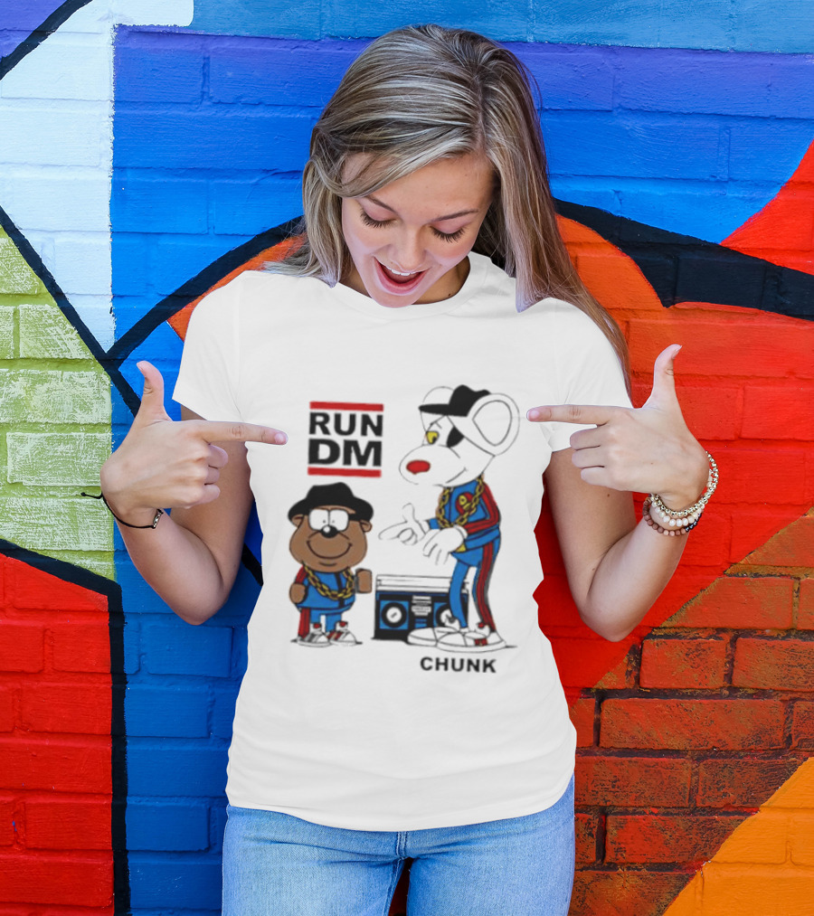RUN DM Danger Mouse Penfold CHUNK With Boombox T-Shirt