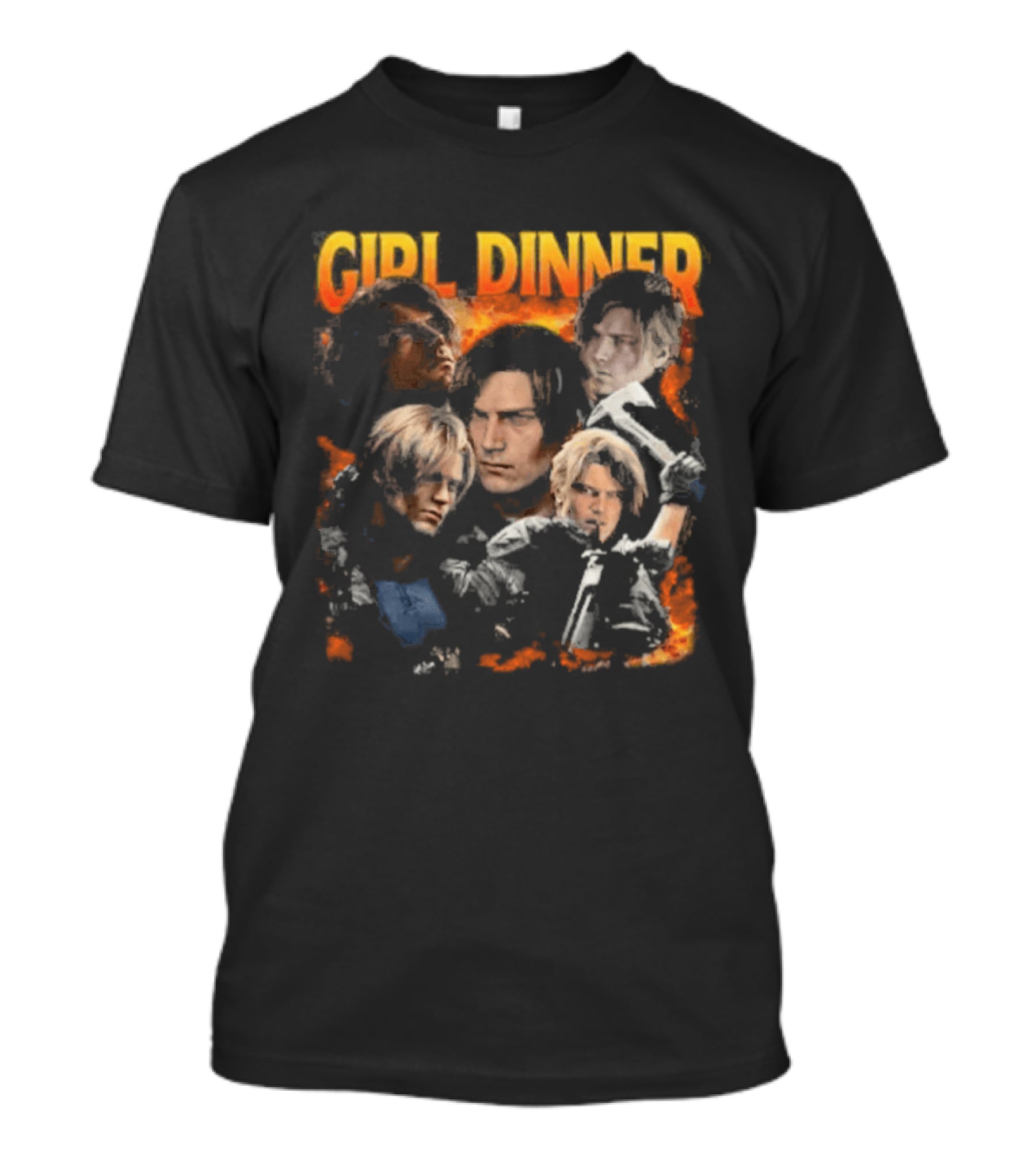 Leon Kennedy Girl Dinner Collage T-Shirt