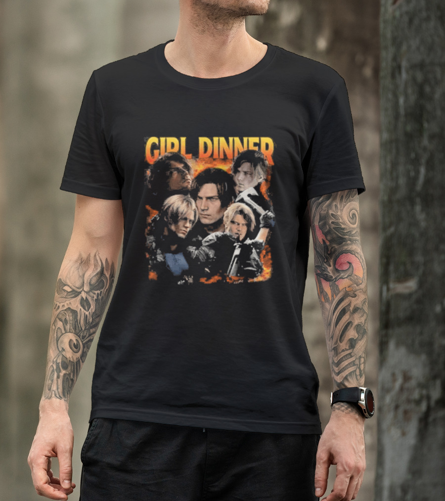 Leon Kennedy Girl Dinner Collage T-Shirt