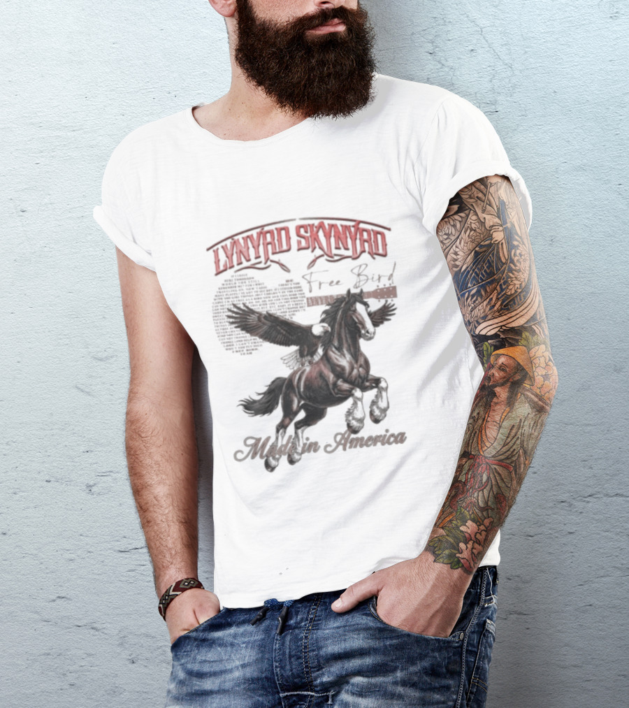 Lynyrd Skynyrd Free Bird Made In America Pegasus Flying T-Shirt