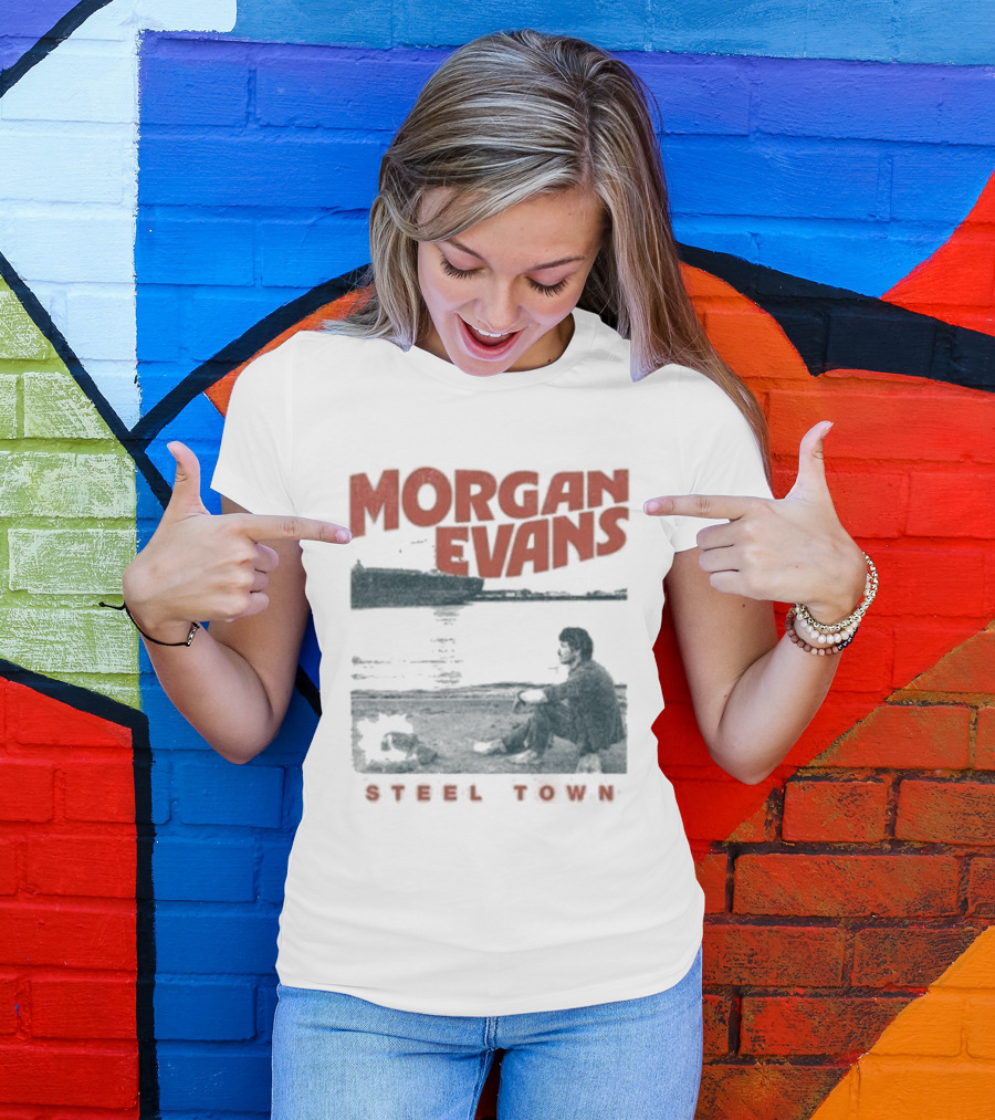 Morgan Evans Steel Town Sunset Silhouette Rowboat T-Shirt