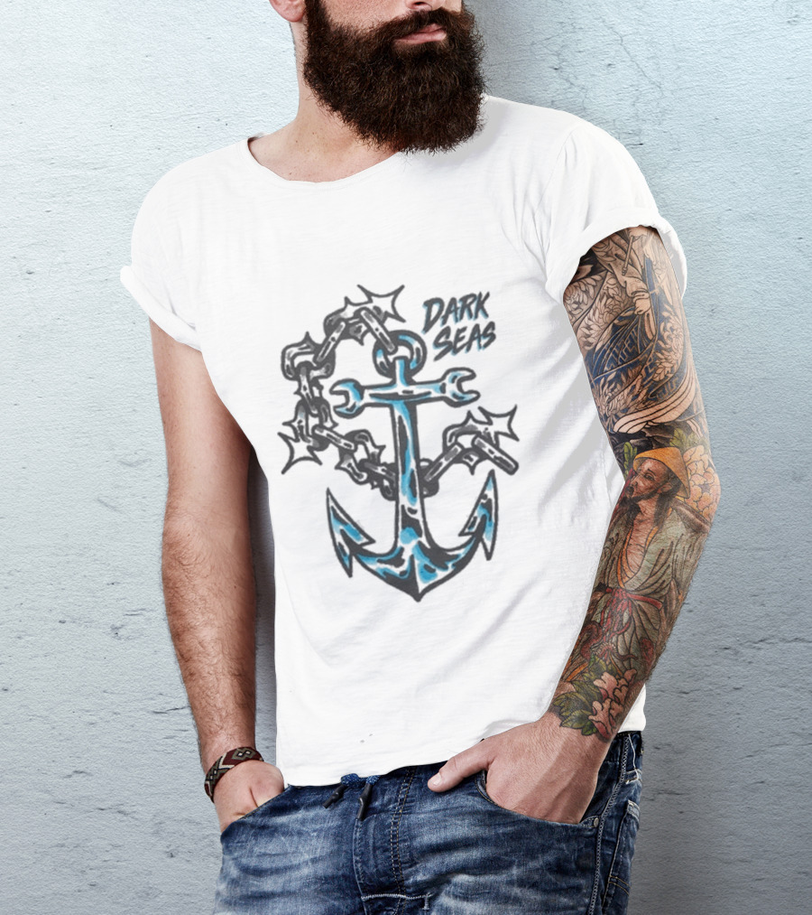 Dark Seas Anchor Wrench With Black Chains T-Shirt