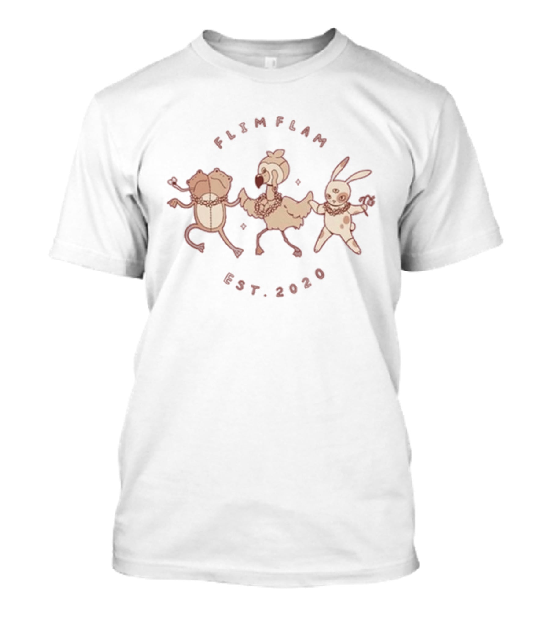 Flim Flam Flamingo And Friends Est 2020 T-Shirt