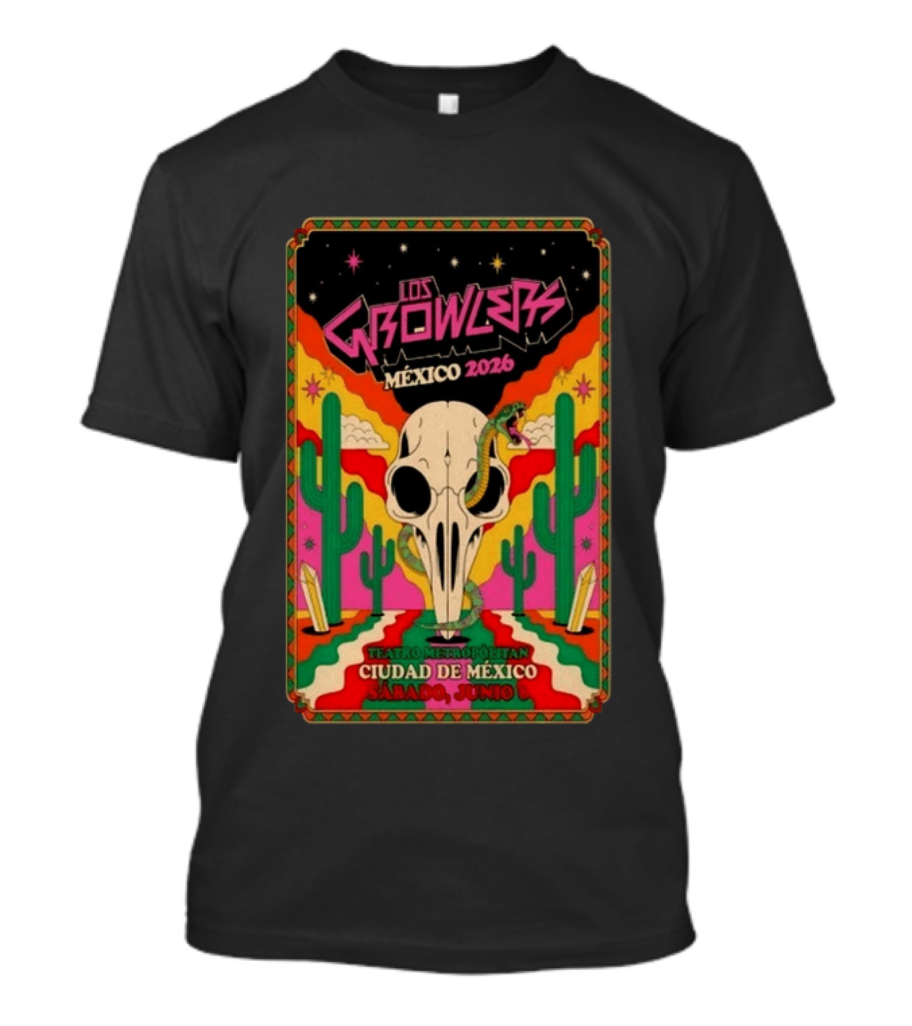 Los Growlers México 2026 Teatro Metropólitan Ciudad De México Sábado Junio T-Shirt
