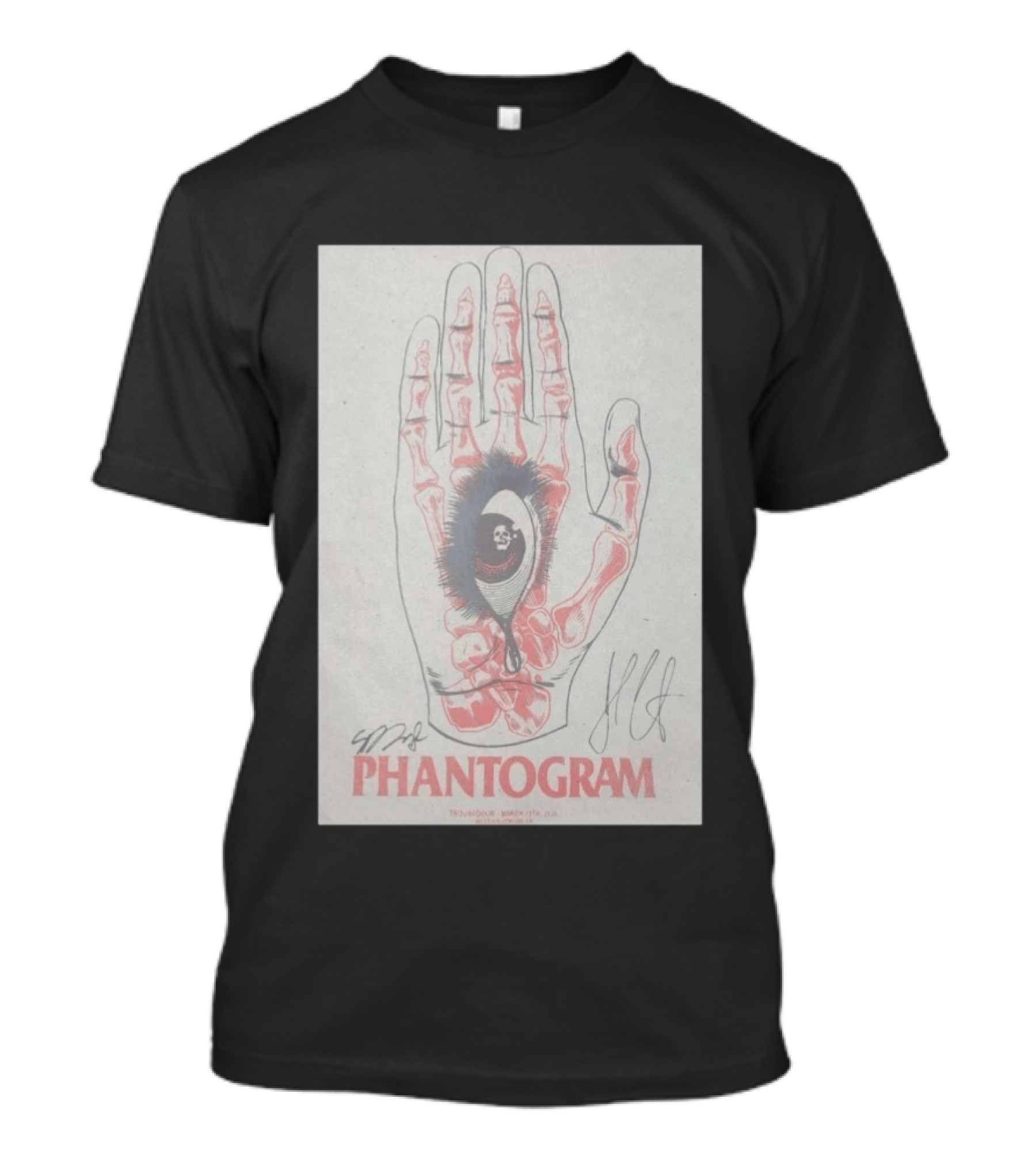 Phantogram Signed Hand And Eye Art Troubadour March 13 2026 West Hollywood CA T-Shirt