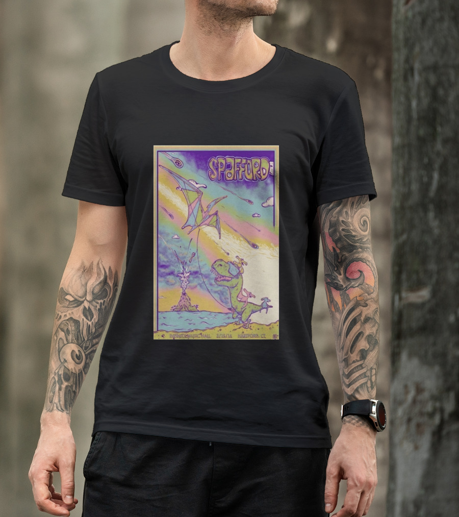 Spafford 3/15/14 Infinity Music Hall Hartford CT Dinosaur Kite T-Shirt