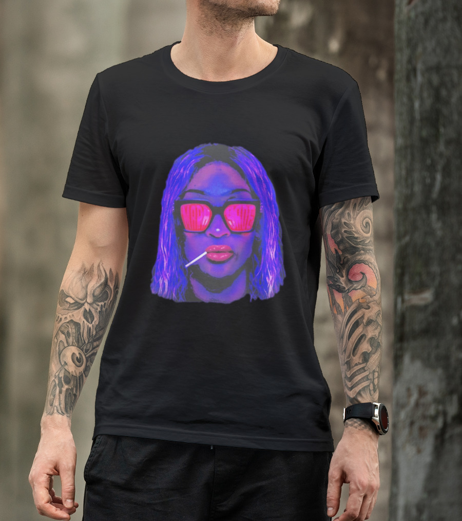 Mara Sadé Lollipop Neon Sunglasses Pop T-Shirt