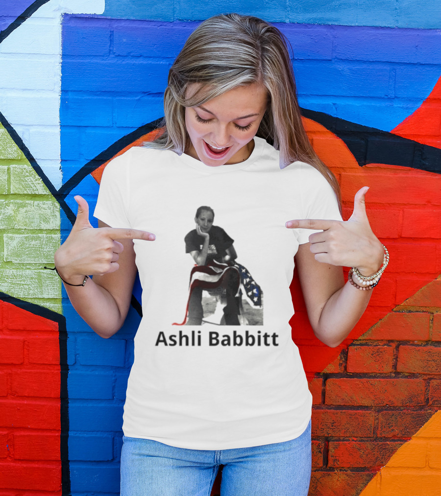 Ashli Babbitt USA Flag Hug T-Shirt