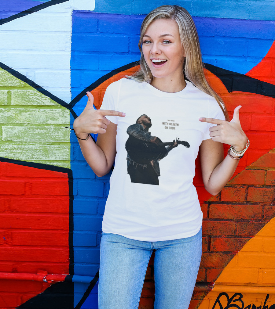 Zach Bryan Heaven On Top Photo Tour Denim Acoustic Performance T-Shirt