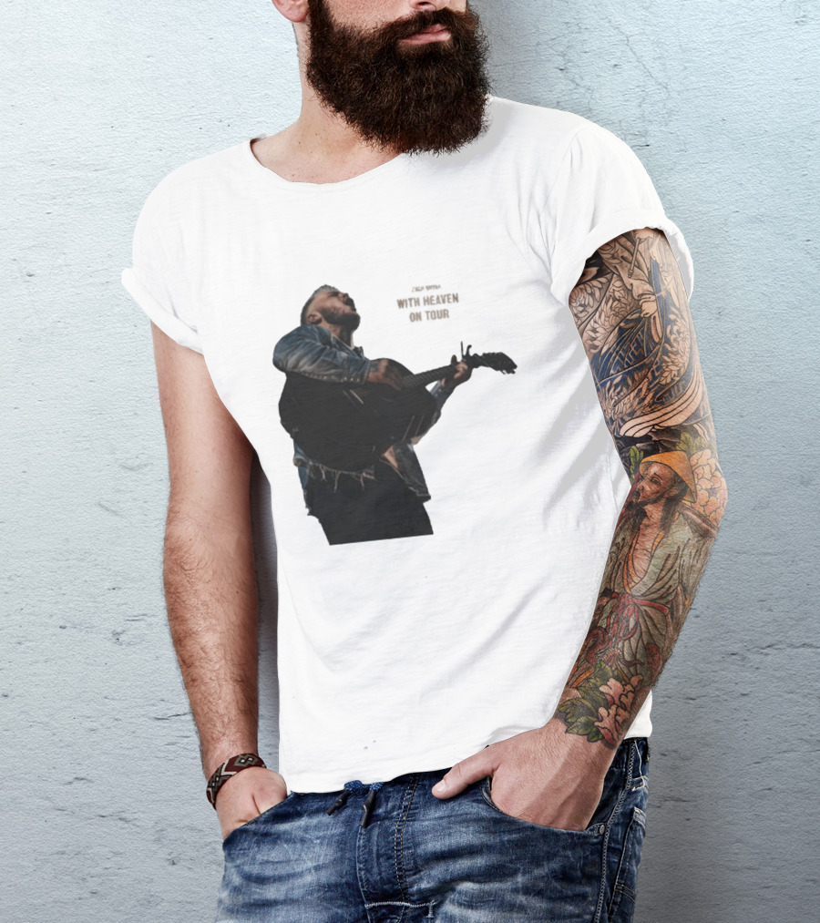 Zach Bryan Heaven On Top Photo Tour Denim Acoustic Performance T-Shirt