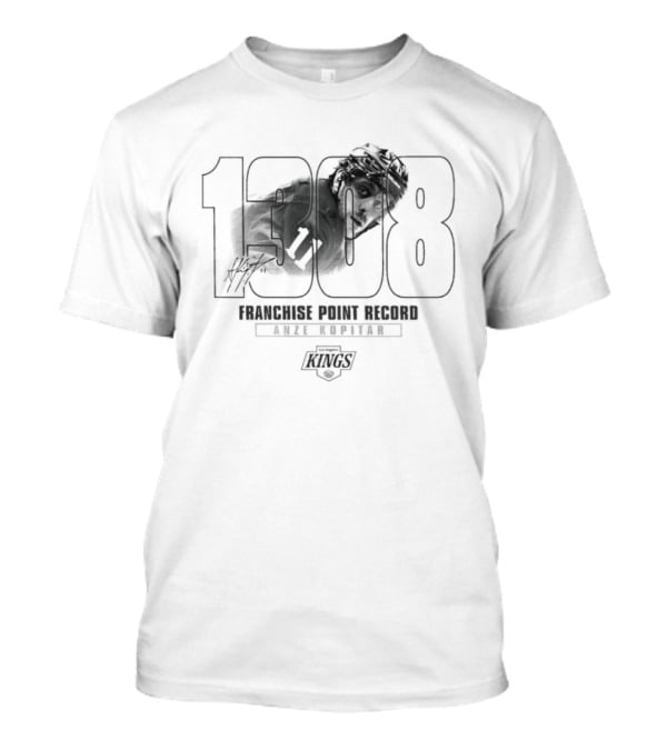 Anze Kopitar Los Angeles Kings 1000 Franchise Point Record T-Shirt
