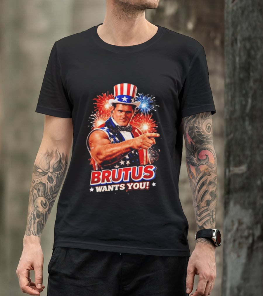 Brutus Wants You Uncle Sam Style Fireworks T-Shirt