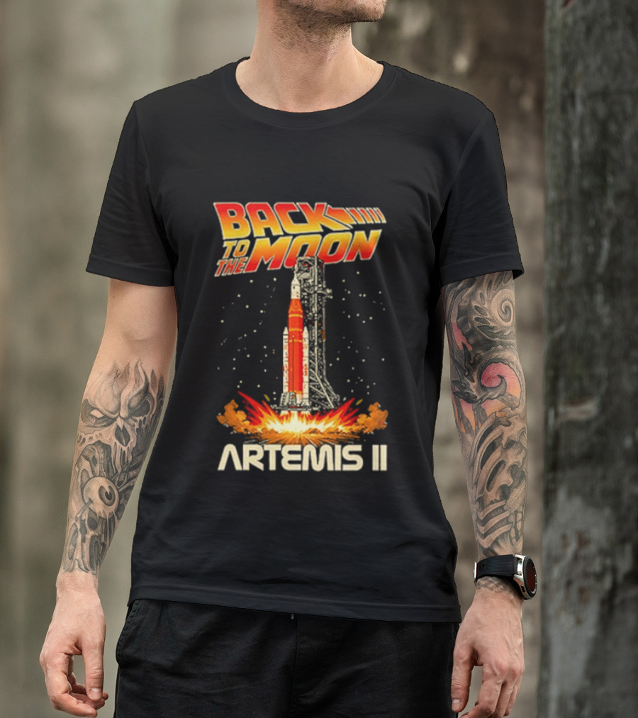 Back To The Moon Artemis II Rocket Launch T-Shirt