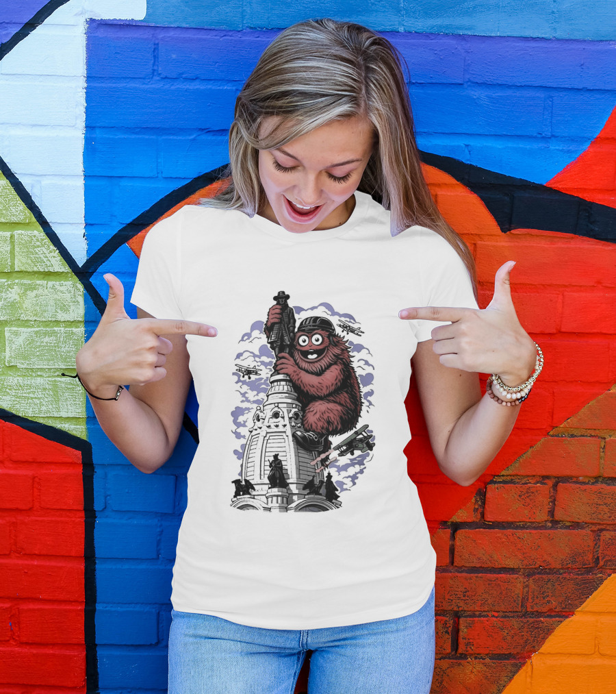 Gritty Kong Embrace Philadelphia City Hall T-Shirt