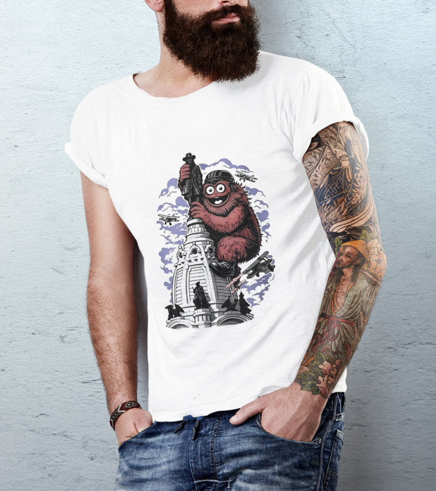 Gritty Kong Embrace Philadelphia City Hall T-Shirt