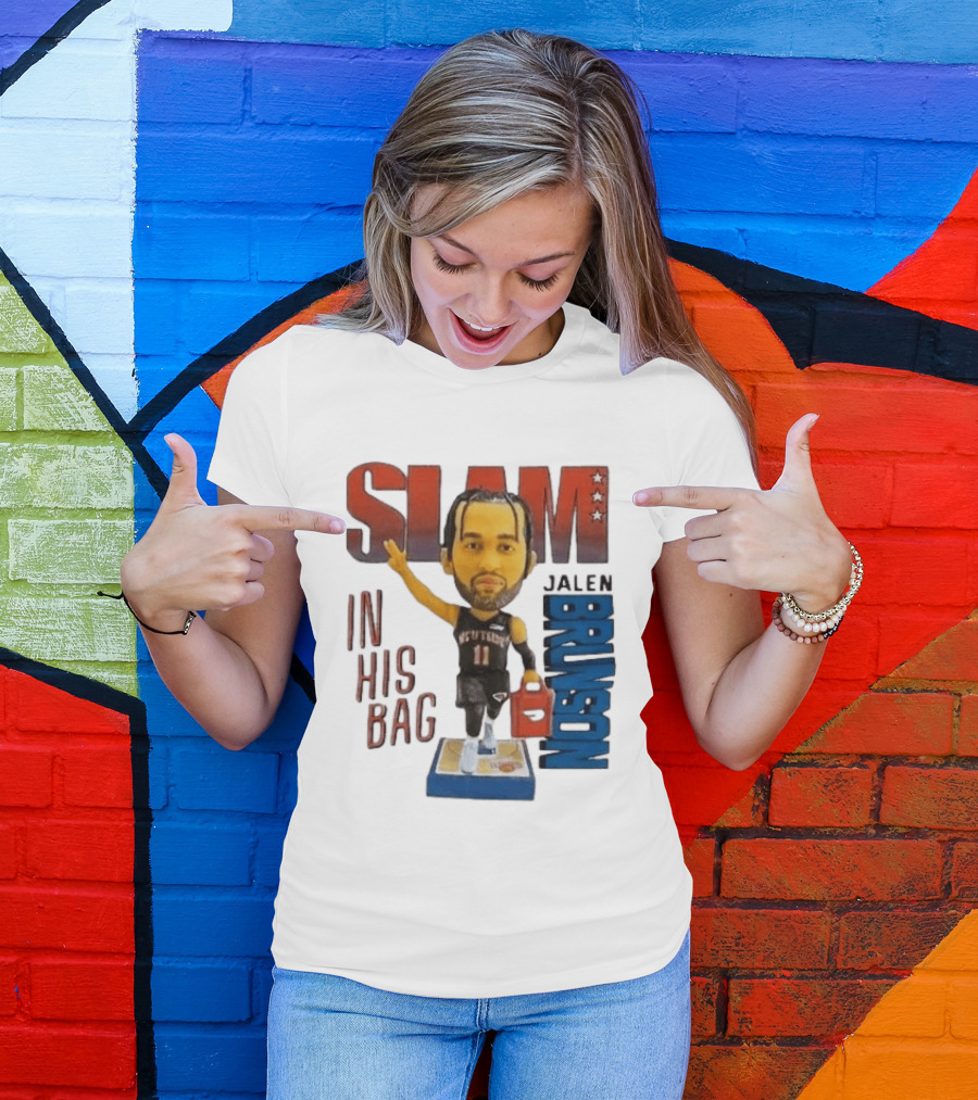 Slam Jalen Brunson In His Bag Basketball Figure 2026 T-Shirt
