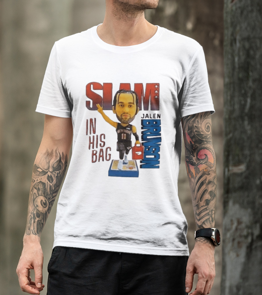 Slam Jalen Brunson In His Bag Basketball Figure 2026 T-Shirt