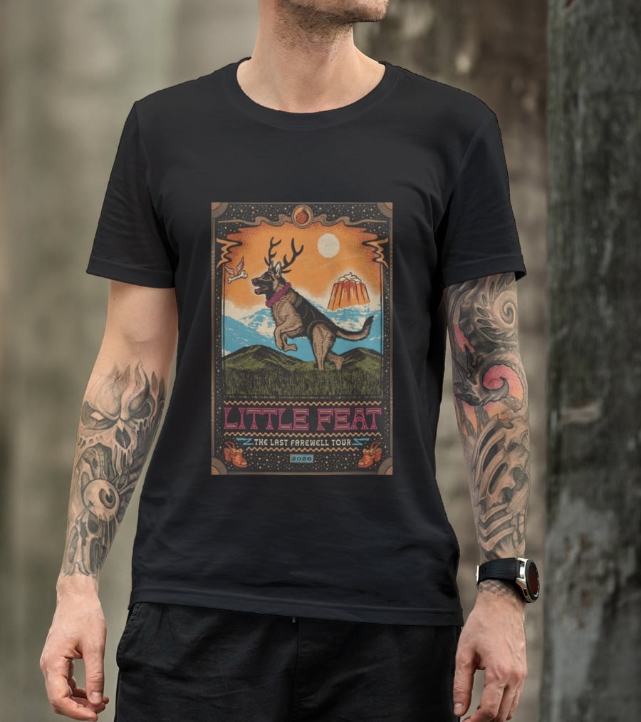 Little Feat The Last Farewell Tour 2026 Wolf Desert Scene T-Shirt
